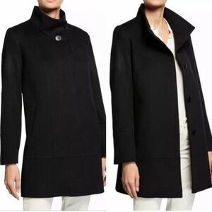 FLEURETTE Black Italian Wool Coat